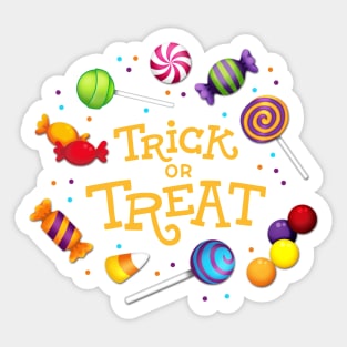 Trick or Treat Candy Sticker